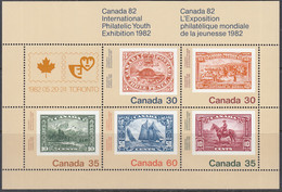 KANADA  Block 2, Postfrisch **, Internationale Jugendphilatelieausstellung CANADA ’82, 1982 - Blocks & Sheetlets