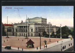 AK Leipzig, Neues Theater A. Augustusplatz Mit Kiosk  - Théâtre