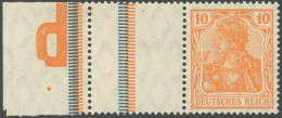 ZUSAMMENDRUCKE RL 3.2 **, 1921, Germania RL + L + 10, Großes P Kopfstehend, Postfrisch, Pracht - Zusammendrucke