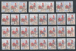 1331 Coq De Decaris  - Lot De 32 Timbres (o) - 1962-1965 Coq De Decaris