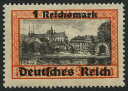 Dt. Reich 728xI **, 1938, 1 RM Danzig Mit Abart Doppelprägung Im Wort Oliva, Pracht, R!, Mi. 500.- - Neufs