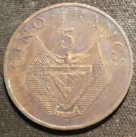 RWANDA - 5 FRANCS 1977 - KM 13 - Rwanda