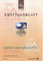 Germany Deutschland 2000-28 50 Jahre Technisches Hilfswerk THW, Dienst Am Nachsten, Canceled In Bonn - 1991-2000
