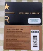 Czech Starbucks Card,2019 Starbucks Reserve - Cartes Cadeaux