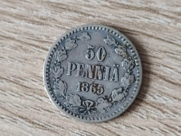 Finland 50 Pennia 1865 Silver - Finlande