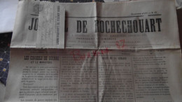 JOURNAL DE ROCHECHOUART, Journal,  14 Septembre 1902,  Haute Vienne, Régional, Littéraire Agriculture, Annonces - Other & Unclassified