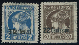 FELDPOST ITALIEN 20,23B O, 1930, 3 C. Auf 2 H. Blau Und 22 C. Auf 20 H. Braun, Gezähnt L 111/2, 2 Prachtwerte, Mi. 370.- - Other & Unclassified