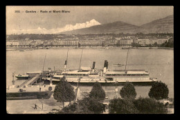 SUISSE - GENEVE  - RADE ET MONT BLANC - BATEAU A ROUES LA SUISSE - Autres & Non Classés