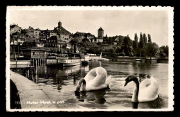 SUISSE - MURTEN-MORAT - LE PORT - CYGNES - BATEAU A ROUES YVERDON - Other & Unclassified