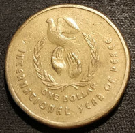 AUSTRALIE - AUSTRALIA - 1 DOLLAR 1986 - Année Internationale De La Paix - KM 87 - Dollar