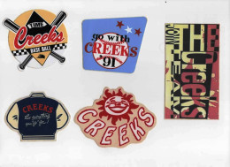 Lot De 5 Autocollants PUB CREEKS - Stickers