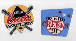 Lot De 2 Autocollants PUB CREEKS - Stickers