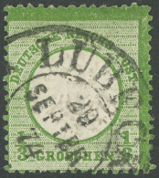 Dt. Reich 17b O, 1872, 1/3 Gr. Grausmaragdgrün Mit Hufeisenstempel LÜBECK (Sp 22-4), Ein Kurzer Zahn Sonst Pracht, Fotob - Autres & Non Classés