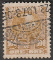 Dänemark: 1904, Mi. Nr. 52, Freimarke: 100 Ø König Christian IX.   Gestpl./used - Used Stamps