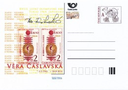 Czech Rep. / Postal Stat. (New2016/x02) Vera Caslavska (1942-2016); Games Of The XVIII Olympiad 1964 Tokyo, Japan - Summer 1964: Tokyo