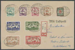 FREIE STADT DANZIG 112-18,128X,135 BRIEF, 1923, Flugpost Mit Zusatzfrankatur Auf Leicht überfrankiertem Einschreib-Luftp - Storia Postale