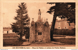 NÂ°2460 Z -cpa Les Moutiers -place De L'Ã©glise Et Vestiges De L'Ã©glise Madame- - Les Moutiers-en-Retz