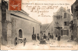 NÂ°2418 Z -cpa Villepreux -manoeuvre Des Sapeurs Pompiers Sur La Place De L'Ã©glise- - Sapeurs-Pompiers