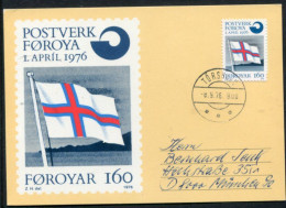 FAROE IS. 1976 Foundation Of Postal Administration  160 Øre On Maxicard..  Michel 22 - Faroe Islands