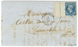 PC 89 / N° 14 Grand Bdf Avec Filet D'encadrement Interrompu Càd T 15 ANNONAY (6) Sur Lettre Pour Grenoble. 1860. - TB /  - 1853-1860 Napoleon III