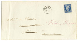 PC 2887 / N° 14 Belles Marges Càd T 15 SEURRE Sur Faire Part De Mariage En Double Port Pour Châteaudun. 1857. - TB. - 1853-1860 Napoléon III