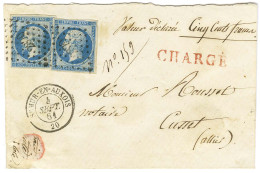 PC 2870 / N° 14 (2) Càd T 15 SEMUR-EN-AUXOIS Sur Lettre Chargée Pour Cusset. Au Verso, Descriptif De Chargement. 1861. - - 1853-1860 Napoleon III
