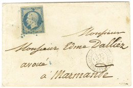 Etoile Bleue / N° 14 (leg Def) Càd LETTRE AFFie DE PARIS POUR PARIS Sur Lettre Pour Marmande. Usage Exceptionnel De Ce C - 1853-1860 Napoleon III