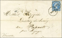 Lettre De Brigade J (2 Frappes) / N° 22 Sur Lettre Avec Texte Daté De Paris Le 6 Septembre 1856 Pour Liguge. - SUP. - R. - 1862 Napoléon III