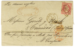 GC 1769 / N° 24 Càd T 15 LE HAVRE (69) Sur Lettre Adressée à Trinidad Pour être Acheminée Jusqu'à Carupano. 1867. - TB.  - 1862 Napoleon III