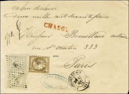 PC Du GC 281 / N° 33 + 56 Càd T 17 BAGNERES-DE-BIGORRE (63) Sur Lettre Chargée Pour Paris. Au Verso, Descriptif Rouge De - 1863-1870 Napoleon III With Laurels