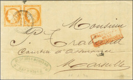 Càd SALONIQUE / TURQUIE / N° 38 Paire Sur Lettre Avec Texte Pour Marseille. 1874. - SUP. - R. - 1870 Siège De Paris