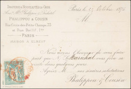 Càd Rouge Des Imprimés / N° 62 Sur Carte De Voyageur De Commerce Expédiée Sous Bande. 1876. - TB / SUP. - R. - 1876-1878 Sage (Typ I)