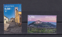 CROATIA  2024,TURISM,TURISMUS,MOTOVUN,MONTONA,WINE,,RELIGION,FLAG,,MNH - Croatie