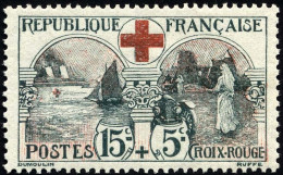 FRANKREICH 136 *, 1918, 15 C. Rotes Kreuz, Falzrest, Pracht, Mi. 150.- - Autres & Non Classés