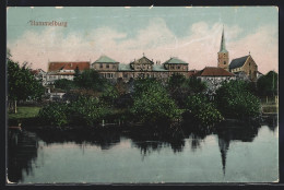 AK Hammelburg, Blick übers Wasser Auf Den Ort Mit Kirchturm  - Hammelburg