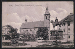 AK Erfurt, Kaiser Wilhelm Denkmal U. Neuwerkskirche  - Erfurt