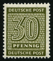 WEST-SACHSEN 135Xa **, 1945, 30 Pf. Bräunlicholiv, Wz. 1X, Pracht, Kurzbefund Dr. Jasch, Mi. 200.- - Other & Unclassified