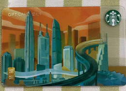 China Starbucks Card,2018 City Series-Shenzhen City, Used - Cartes Cadeaux