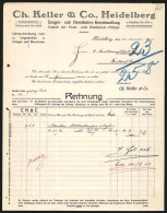 Rechnung Heidelberg 1912, Ch. Keller & Co. Drogen- Und Chemikalien-Grosshandlung, Fabrik Für Farb- Und Medizinal-Höl  - Other & Unclassified