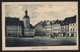 AK Glauchau, Blick über Den Marktplatz  - Glauchau