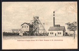 CPA Johannesburg, Wemmer G. M., Head-Gear & Engine House, No. 2 Shaft  - South Africa