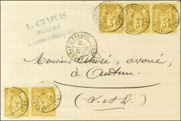 Càd T 17 LUCENAY-L’EVEQUE (70) / N° 86 (bande De 3 + Paire) Sur Lettre Pour Autun. 1879. Affranchissement Rare. - SUP. - 1876-1878 Sage (Type I)