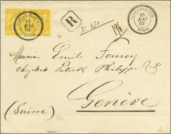 Càd T 22 ALEXANDRETTE / SYRIE / N° 92 (2) Sur Lettre Recommandée Pour Genève. - SUP. - R. - 1876-1878 Sage (Typ I)