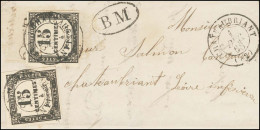 Càd T 15 CHATEAUBRIANT (42) / Taxe N° 3B (2) Recouvrant Une Taxe 30 DT + Cachet BM Sur Lettre Territoriale. Combinaison  - 1859-1959 Covers & Documents