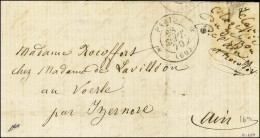 Très Rare Càd à Ailettes * PARIS * (60) 28 SEPT. 70 + Franchise Militaire Manuscrite Sur Lettre Pour Izernore, Au Verso  - Oorlog 1870