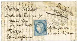Etoile 34 (rare) / N° 37 Càd PARIS / AVENUE JOSÉPHINE Sur Lettre Pour Dieppe Sans Càd D'arrivée. LE FRANKLIN Probable. - - Guerre De 1870