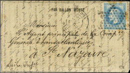 Etoile / N° 29 Càd PARIS (60) 9 DEC. 70 Sur Journal Poste N° 6 Pour Saint Nazaire. Au Verso, Càd D'arrivée 21 DEC. 70. L - Guerre De 1870