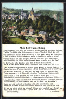 AK Schwarzenberg / Erzgeb., Ortsansicht, Mundart-Gedicht  - Schwarzenberg (Erzgeb.)
