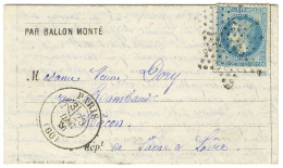 Etoile / N° 29 Càd PARIS (60) 25 DEC. 70 Sur Formule Orlandi PAR BALLON MONTE Datée De Montrouge Le 23 Décembre 1870 Pou - Guerre De 1870