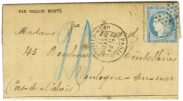 Etoile 27 (rare) / N° 37 Càd PARIS / GROS-CAILLOU 31 JANV. 71 Sur Gazette Des Absents N° 33 Pour Boulogne Sur Mer, Au Re - War 1870